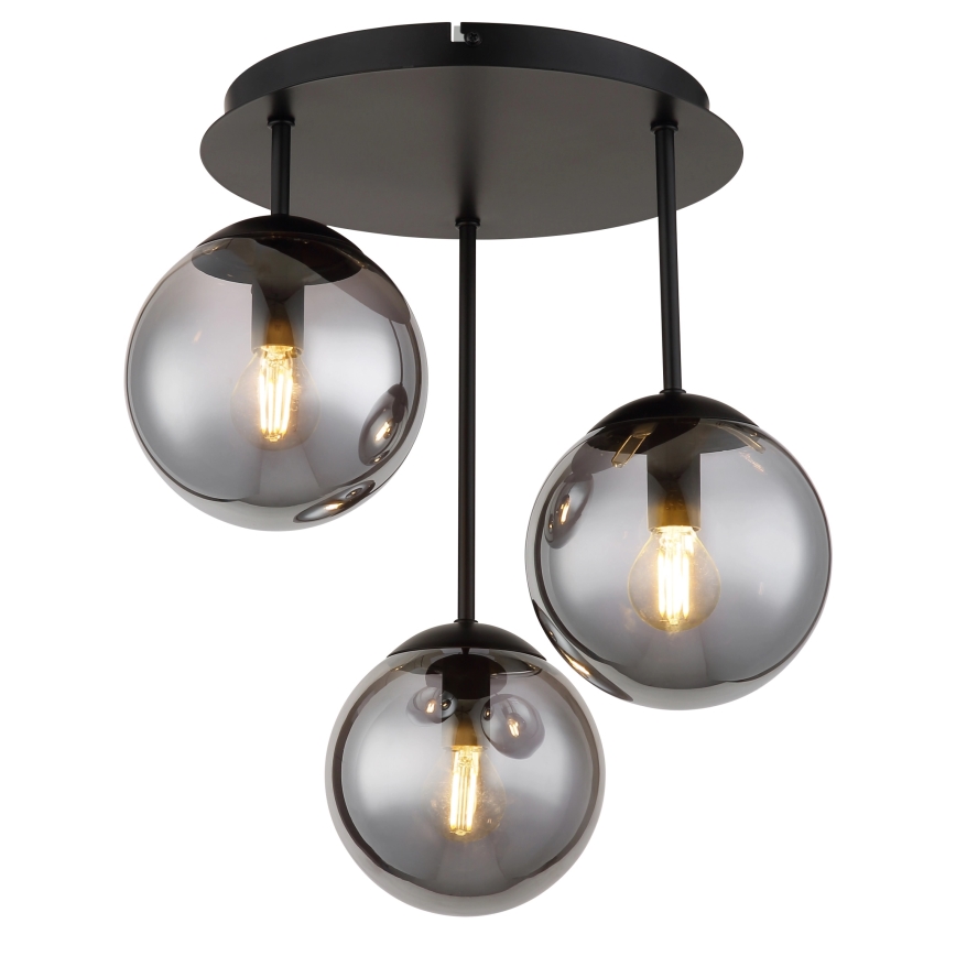 Globo - Stropinė liustra 3xE14/25W/230V juoda