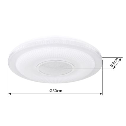 Globo - LED Pritemdomas lubinis šviestuvas LED/30W/230V 3000-6500K diametras 50 cm balta Wi-Fi Tuya + nuotolinio valdymo pultas