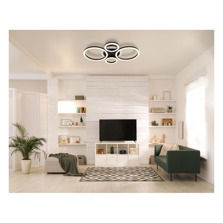 Globo - LED lubinis šviestuvas LED/40W/230V 2700/4500/6500K skersmuo 35,5x53 cm juodas