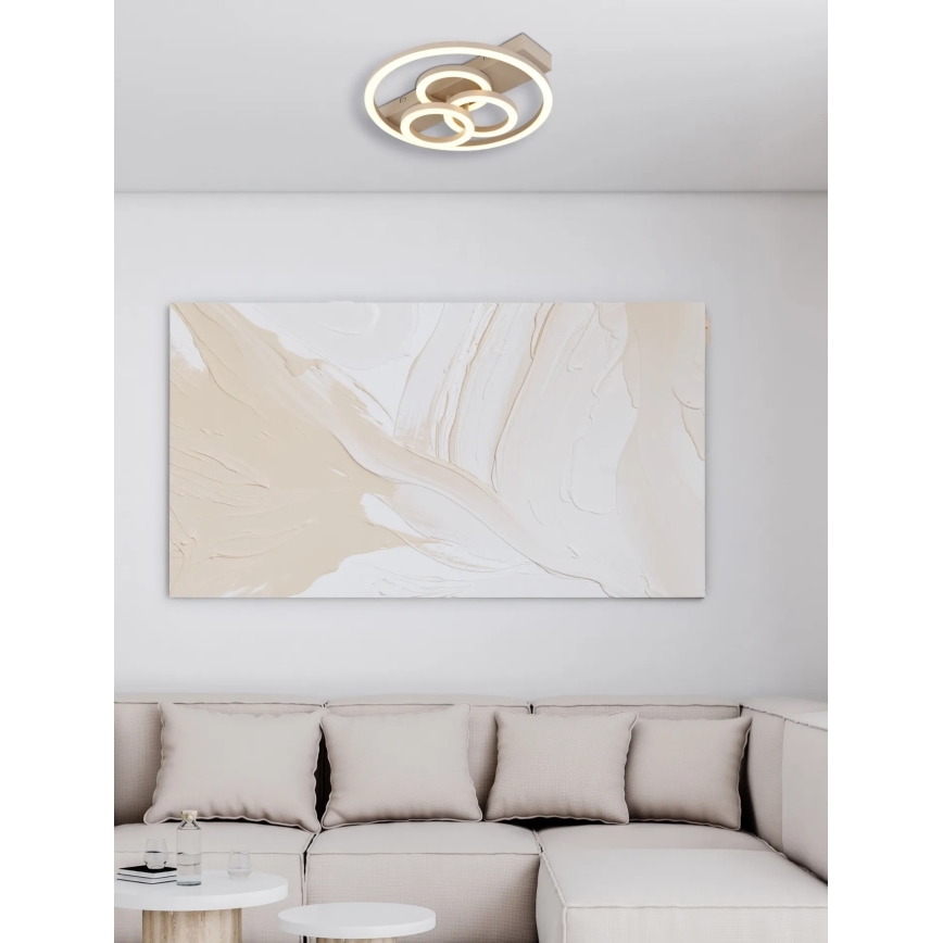 Globo - dimeriuojamas LED lubų šviestuvas LED/40W/230V 2700-6500K matmenys 35x33 cm žalvario apdaila + nuotolinis valdymas