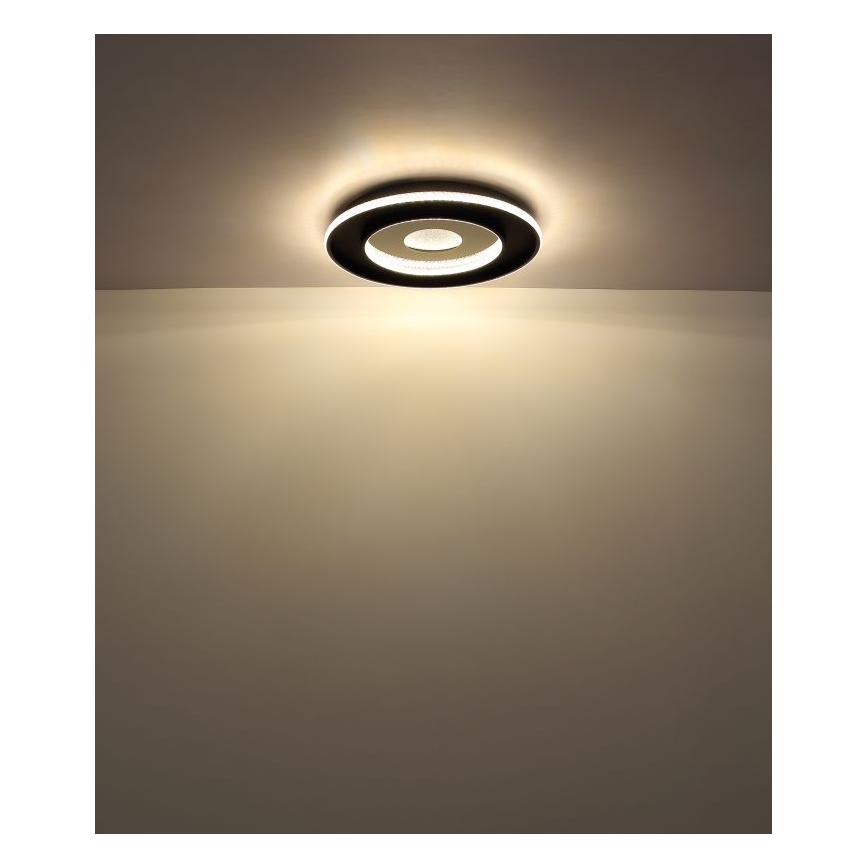 Globo - LED Pritemdomas lubinis šviestuvas LED/30W/230V 2700-6500K diametras 52,5 cm juoda + nuotolinio valdymo pultas