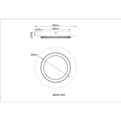 Globo - LED lubinis šviestuvas LED/24W/230V 3000/4000/6500K skersm. 35 cm antracitas