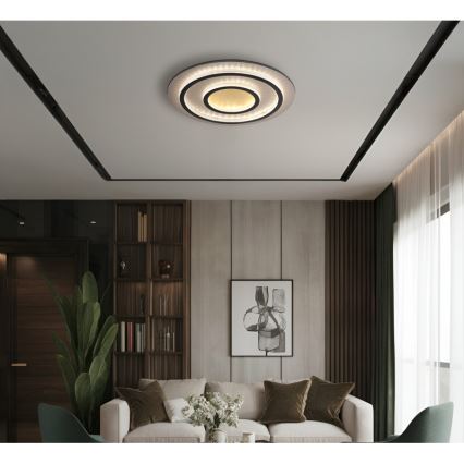 Globo - LED reguliuojamas lubinis šviestuvas LED/60W/230V 3000-6500K skersmuo 55 cm juodas + nuotolinis valdymas