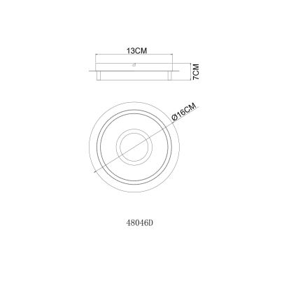 Globo - LED lubų šviestuvas, 8 W, 230 V, 3000 K, Ø 16 cm