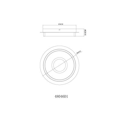 Globo - LED lubinis šviestuvas LED/24W/230V 3000K skersmuo 40 cm
