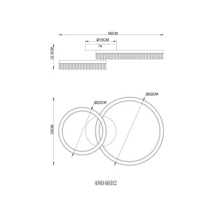 Globo - LED lubinis šviestuvas LED/24W/230V 3000K 33x50 cm