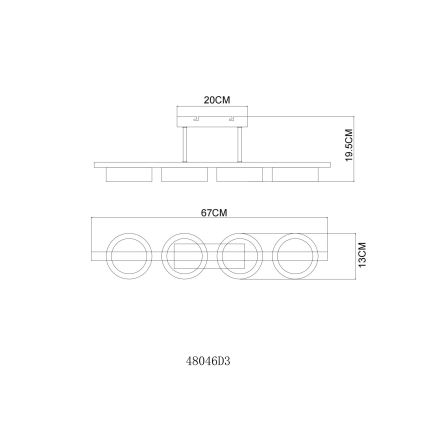 Globo - LED prie lubų montuojama liustra LED/24W/230V 3000K