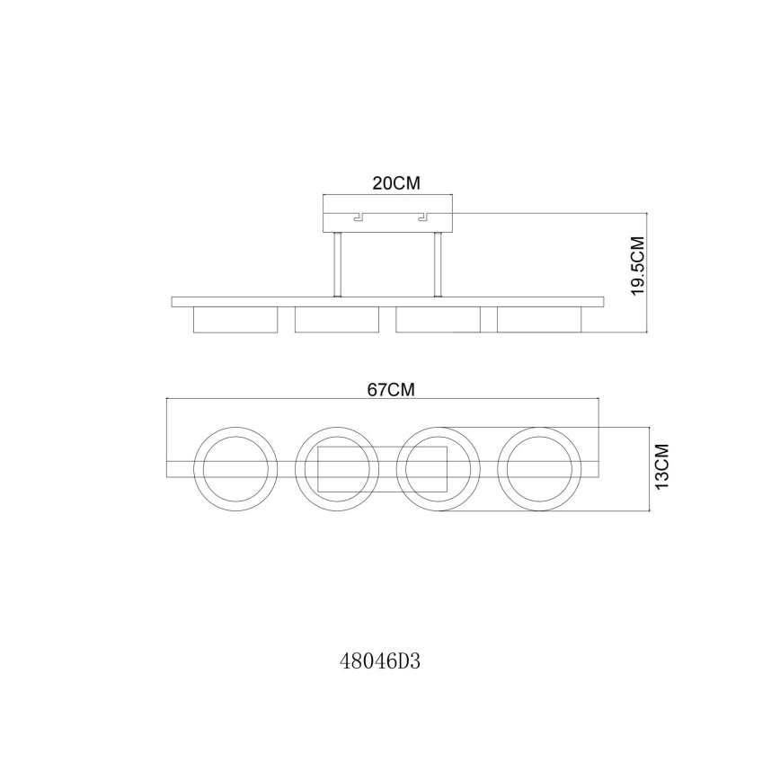 Globo - LED prie lubų montuojama liustra LED/24W/230V 3000K