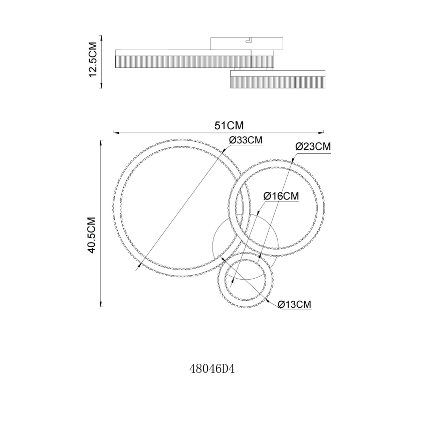 Globo - LED lubinis šviestuvas LED/24W/230V 3000K 40,5x51 cm