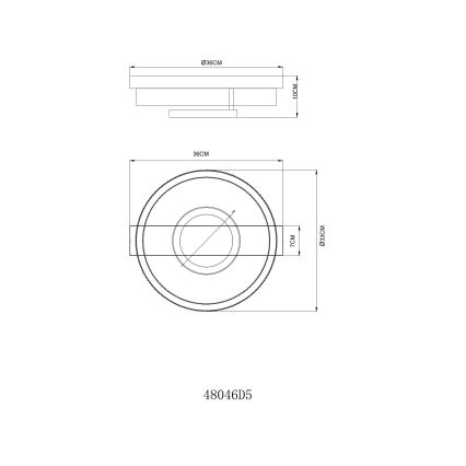 Globo - LED lubinis šviestuvas LED/18W/230V 3000K 33x36 cm