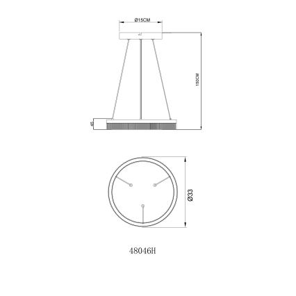 Globo - LED pakabinamas šviestuvas ant laido LED/16W/230V 3000K