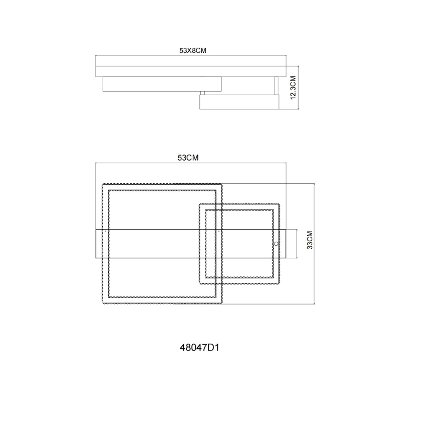 Globo - LED lubinis šviestuvas LED/24W/230V 3000K 33x53 cm