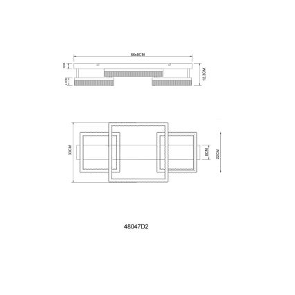 Globo - LED lubinis šviestuvas LED/40W/230V 3000K 33x66 cm
