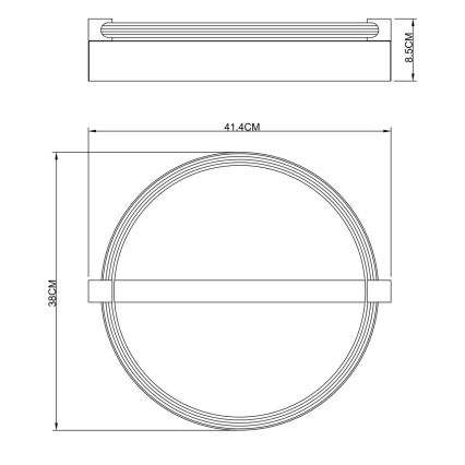 Globo - LED lubinis šviestuvas LED/15W/230V 3000K 41,4x38 cm smėlio spalvos