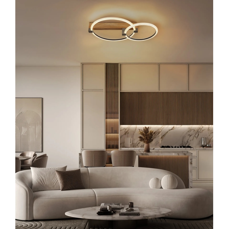 Globo - LED lubinis šviestuvas LED/24W/230V 3000K 58x38 cm smėlio spalvos