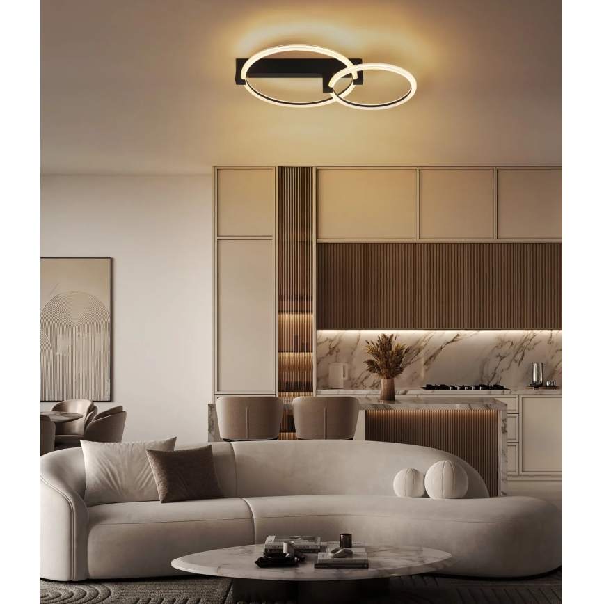 Globo - LED lubinis šviestuvas LED/24W/230V 3000K 58x38 cm juodas