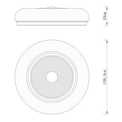 Globo - LED lubinis šviestuvas LED/24W/230V 2700/4000/6000K skersmuo 38,5 cm baltas