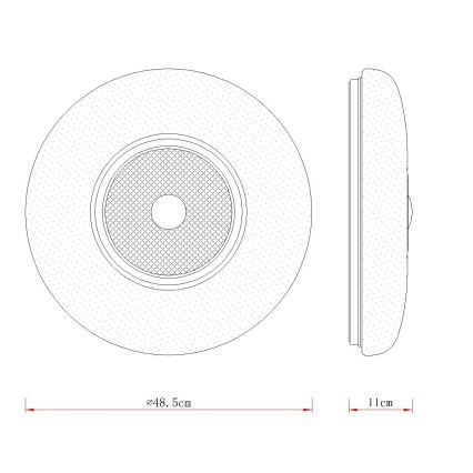 Globo - LED lubinis šviestuvas LED/36W/230V 2700/4000/6000K skersmuo 48,5 cm baltas