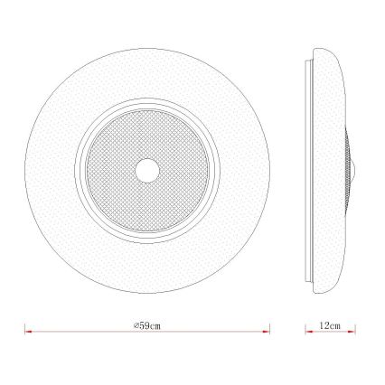 Globo - LED lubinis šviestuvas LED/48W/230V 2700/4000/6000K Ø 59 cm baltas