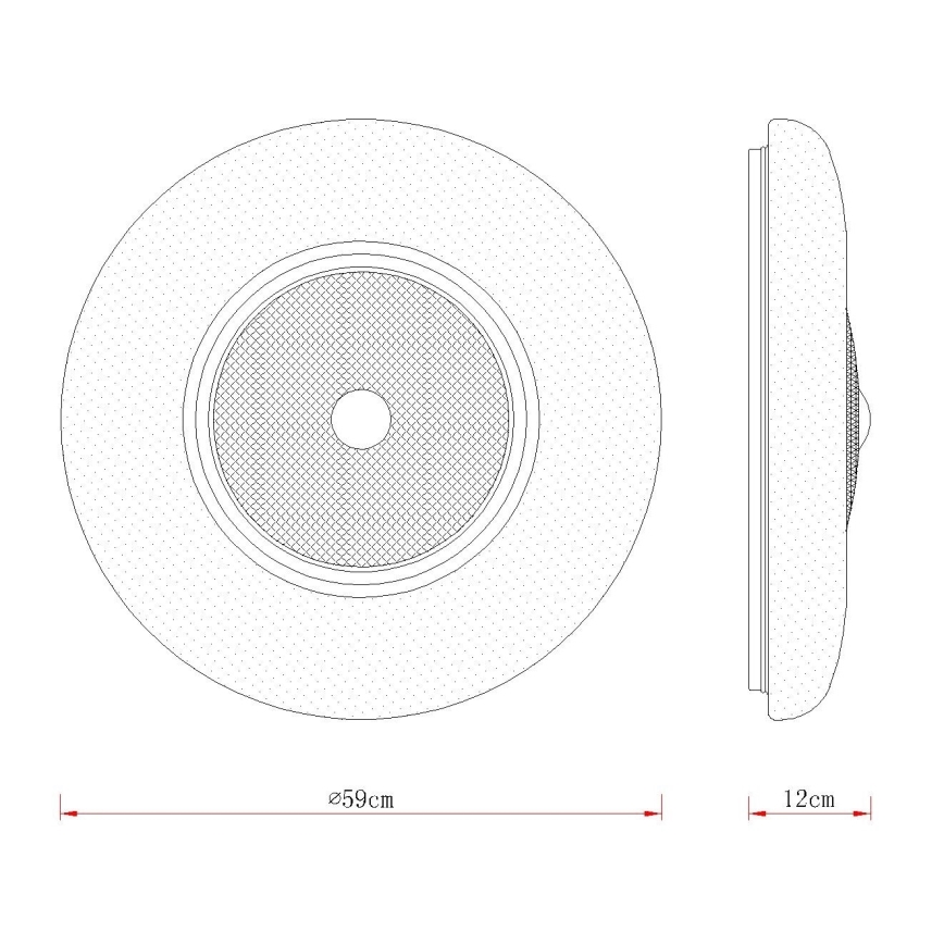 Globo - LED lubinis šviestuvas LED/48W/230V 2700/4000/6000K Ø 59 cm baltas