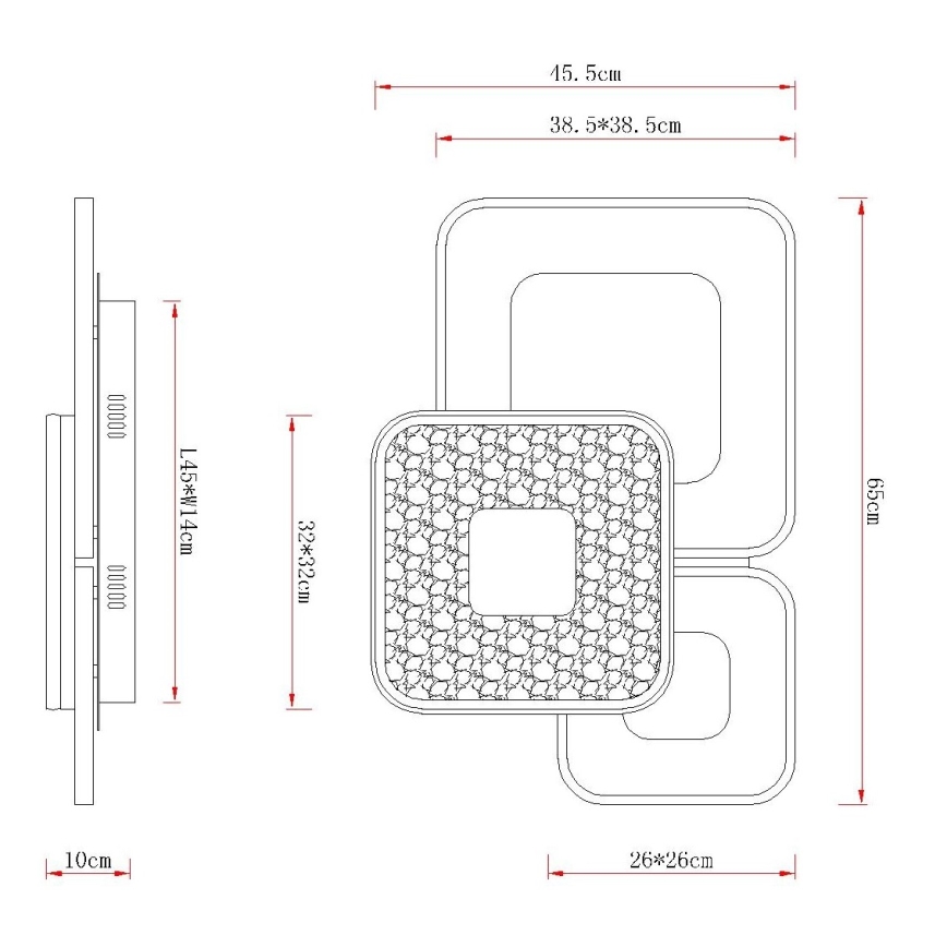 Globo - Dimeriuojamas LED lubinis šviestuvas LED/55W/230V 2700-6000K 65x45,5 cm + nuotolinio valdymo pultas