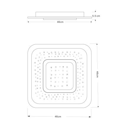 Globo - LED reguliuojamas lubų šviestuvas LED/47W/230V 2700-6000K + nuotolinio valdymo pultas