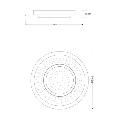 Globo - LED Reguliuojamas lubinis šviestuvas LED/44W/230V 2700-6000K + VP