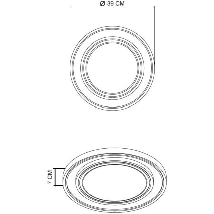 Globo - LED lubinis šviestuvas LED/24W/230V 3000K diametras 39 cm