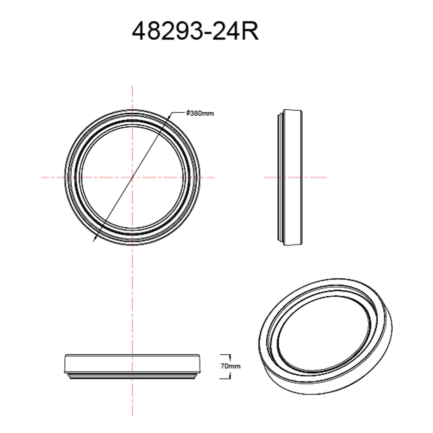 Globo - LED lubinis šviestuvas LED/24W/230V 4000K diametras 38 cm