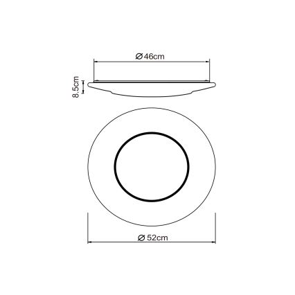 Globo - LED lubinis šviestuvas LED/24W/230V 3000/4500/6500K