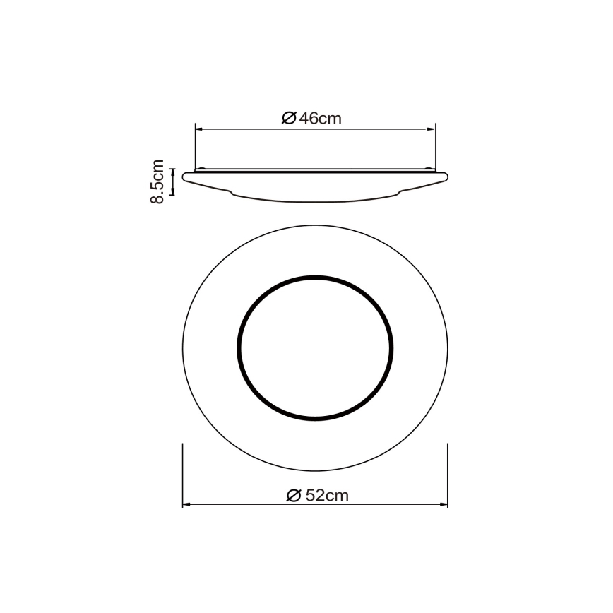 Globo - LED lubinis šviestuvas LED/24W/230V 3000/4500/6500K