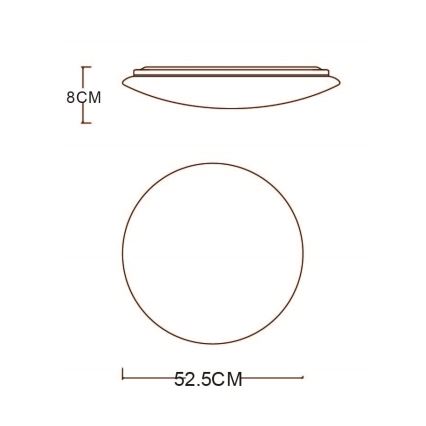 Globo - LED Pritemdomas lubinis šviestuvas LED/48W/230V 3000-6400K + nuotolinio valdymo pultas