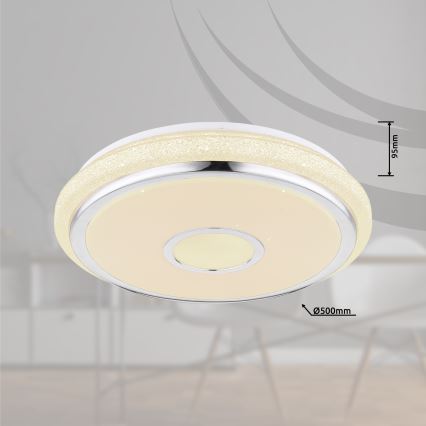 Globo - LED Pritemdomas lubinis šviestuvas LED/40W/230V 3000-6500K + nuotolinio valdymo pultas