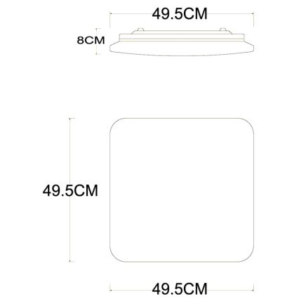 Globo - LED Pritemdomas lubinis šviestuvas LED/40W/230V 2700-6500K diametras 50 cm Wi-Fi Tuya + nuotolinio valdymo pultas