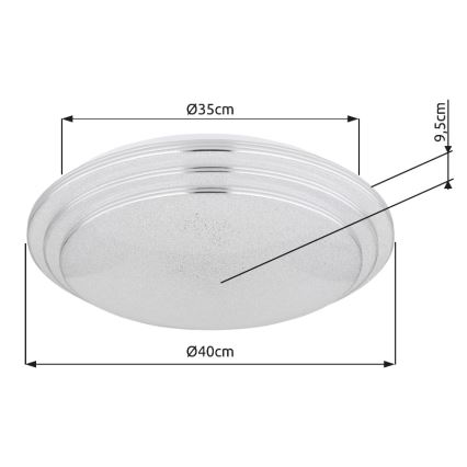 Globo - LED Pritemdomas lubinis šviestuvas LED/18W/230V diametras 40 cm 2700-6500K + nuotolinio valdymo pultas