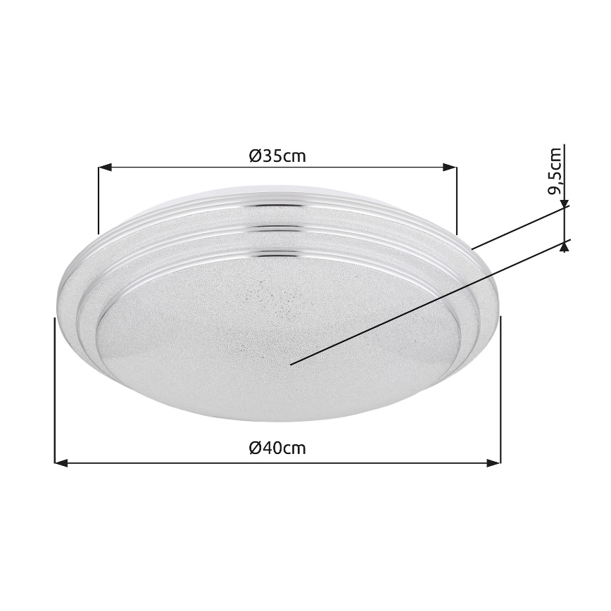 Globo - LED Pritemdomas lubinis šviestuvas LED/18W/230V diametras 40 cm 2700-6500K + nuotolinio valdymo pultas