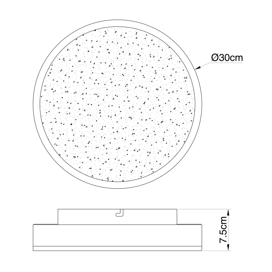 Globo  - LED Lubinis šviestuvas LED/24W/230V d. 30 cm juodas