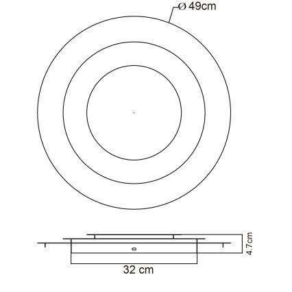 Globo - LED lubinis šviestuvas LED/40W/230V 3000K skersmuo 49 cm auksinis