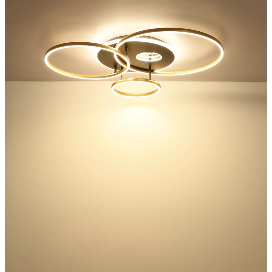 Globo - LED Dimeriuojamas lubinis šviestuvas LED/54W/230V 2700-6500K 90x70 cm antracitas/auksas + su nuotoliniu pulteliu