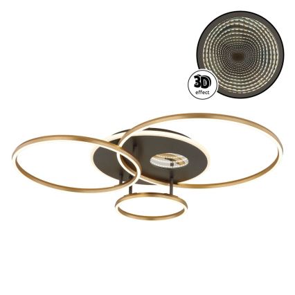 Globo - LED Dimeriuojamas lubinis šviestuvas LED/54W/230V 2700-6500K 90x70 cm antracitas/auksas + su nuotoliniu pulteliu