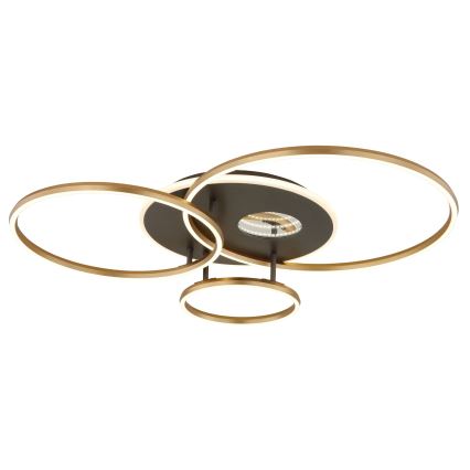 Globo - LED Dimeriuojamas lubinis šviestuvas LED/54W/230V 2700-6500K 90x70 cm antracitas/auksas + su nuotoliniu pulteliu
