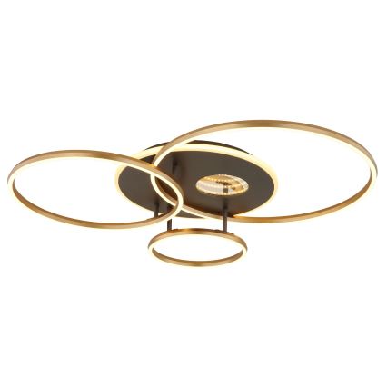 Globo - LED Dimeriuojamas lubinis šviestuvas LED/54W/230V 2700-6500K 90x70 cm antracitas/auksas + su nuotoliniu pulteliu