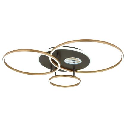 Globo - LED Dimeriuojamas lubinis šviestuvas LED/54W/230V 2700-6500K 90x70 cm antracitas/auksas + su nuotoliniu pulteliu