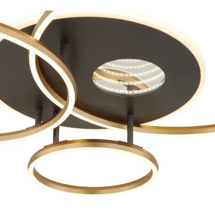 Globo - LED Dimeriuojamas lubinis šviestuvas LED/54W/230V 2700-6500K 90x70 cm antracitas/auksas + su nuotoliniu pulteliu