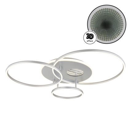 Globo - LED dimeriuojamas lubinis šviestuvas LED/54W/230V 2700-6500K 90x70 cm sidabro spalvos + nuotolinis valdymas