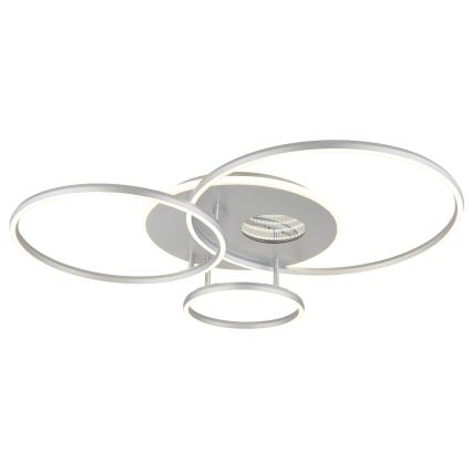 Globo - LED dimeriuojamas lubinis šviestuvas LED/54W/230V 2700-6500K 90x70 cm sidabro spalvos + nuotolinis valdymas