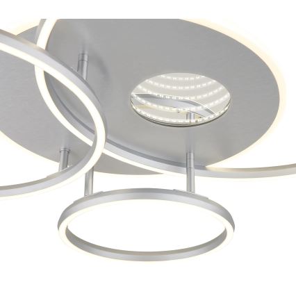 Globo - LED dimeriuojamas lubinis šviestuvas LED/54W/230V 2700-6500K 90x70 cm sidabro spalvos + nuotolinis valdymas