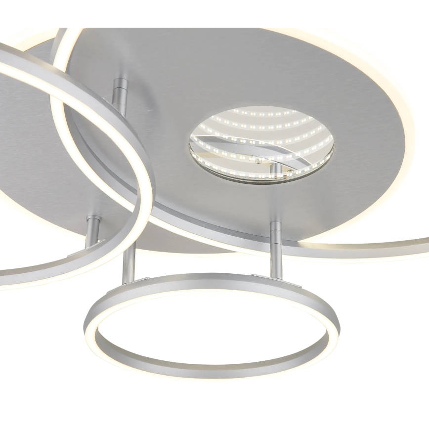 Globo - LED dimeriuojamas lubinis šviestuvas LED/54W/230V 2700-6500K 90x70 cm sidabro spalvos + nuotolinis valdymas