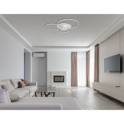 Globo - LED reguliuojamas lubų šviestuvas LED/70W/230V 2700-6500K matinio chromo spalvos + nuotolinio valdymo pultas