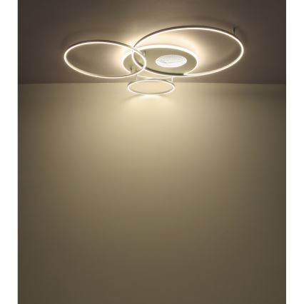 Globo - LED reguliuojamas lubų šviestuvas LED/70W/230V 2700-6500K matinio chromo spalvos + nuotolinio valdymo pultas